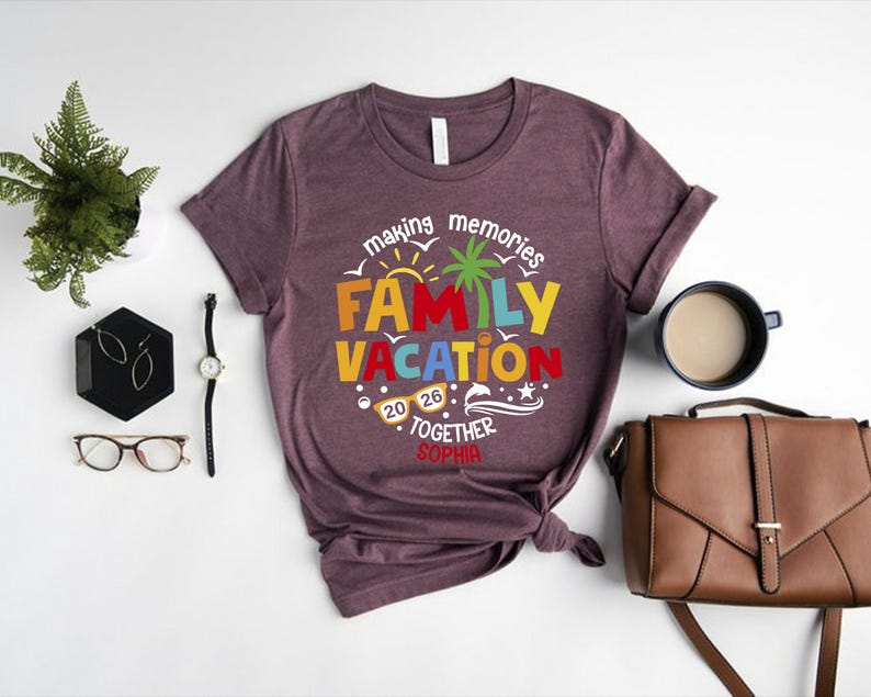 Custom Family Vacation 2026 Shirt: Matching Summer Tees
Summer vacation,Family Vacation tee,Family Beach trip,vacation shirt,family reunion,travel shirt,vacation mode,making memories,Family Vacation 2026,Vacation 2026,custom summer shirt,family trip 2026,summer trip shirt