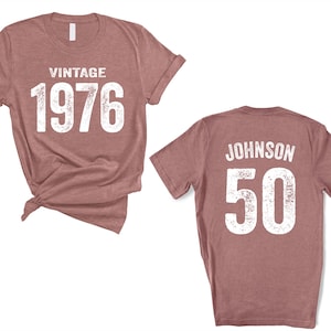 Vintage 1976 Shirt: Custom 50th Birthday T-Shirt, Retro Style
best friend gift,mom birthday shirt,well aged,50th birthday shirt,1976 birthday,vintage 1976 shirt,50th birthday gift,50th birthday outfit,40th birthday shirt,born in 1976,birth year shirt,aged to perfection,50 years old