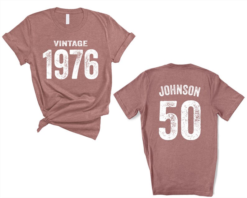 Vintage 1976 Shirt: Custom 50th Birthday T-Shirt, Retro Style
best friend gift,mom birthday shirt,well aged,50th birthday shirt,1976 birthday,vintage 1976 shirt,50th birthday gift,50th birthday outfit,40th birthday shirt,born in 1976,birth year shirt,aged to perfection,50 years old