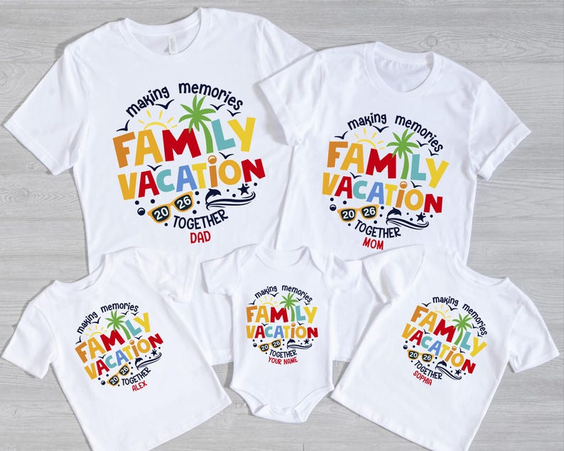 Custom Family Vacation 2026 Shirt: Matching Summer Tees
Summer vacation,Family Vacation tee,Family Beach trip,vacation shirt,family reunion,travel shirt,vacation mode,making memories,Family Vacation 2026,Vacation 2026,custom summer shirt,family trip 2026,summer trip shirt