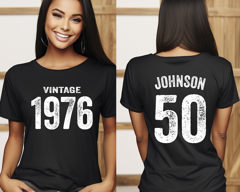 Vintage 1976 Shirt: Custom 50th Birthday T-Shirt, Retro Style
best friend gift,mom birthday shirt,well aged,50th birthday shirt,1976 birthday,vintage 1976 shirt,50th birthday gift,50th birthday outfit,40th birthday shirt,born in 1976,birth year shirt,aged to perfection,50 years old