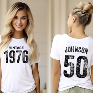 Vintage 1976 Shirt: Custom 50th Birthday T-Shirt, Retro Style
best friend gift,mom birthday shirt,well aged,50th birthday shirt,1976 birthday,vintage 1976 shirt,50th birthday gift,50th birthday outfit,40th birthday shirt,born in 1976,birth year shirt,aged to perfection,50 years old