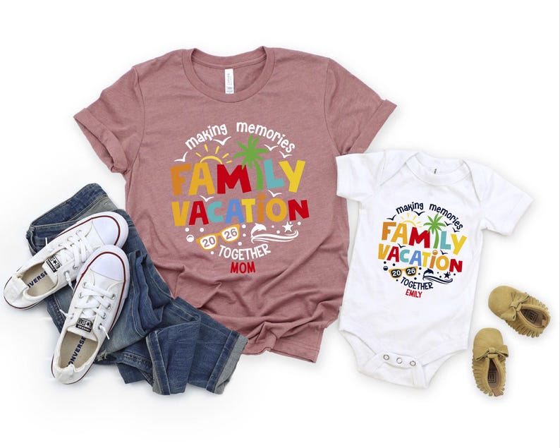 Custom Family Vacation 2026 Shirt: Matching Summer Tees
Summer vacation,Family Vacation tee,Family Beach trip,vacation shirt,family reunion,travel shirt,vacation mode,making memories,Family Vacation 2026,Vacation 2026,custom summer shirt,family trip 2026,summer trip shirt