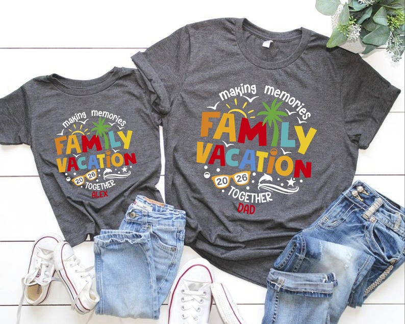 Custom Family Vacation 2026 Shirt: Matching Summer Tees
Summer vacation,Family Vacation tee,Family Beach trip,vacation shirt,family reunion,travel shirt,vacation mode,making memories,Family Vacation 2026,Vacation 2026,custom summer shirt,family trip 2026,summer trip shirt
