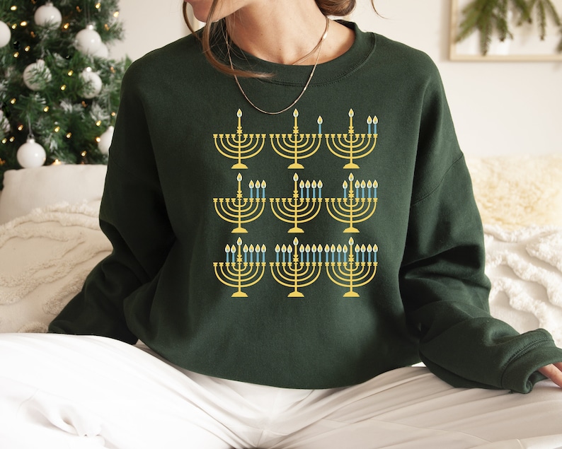 Menorah Sweatshirt Hanukkah Shirt,Hanukkah Sweatshirt,Hannukah Shirt,Hanukkah Gifts,Happy Hanukkah,Hanukkah Sweatshirt,Chanukah Sweater 2022