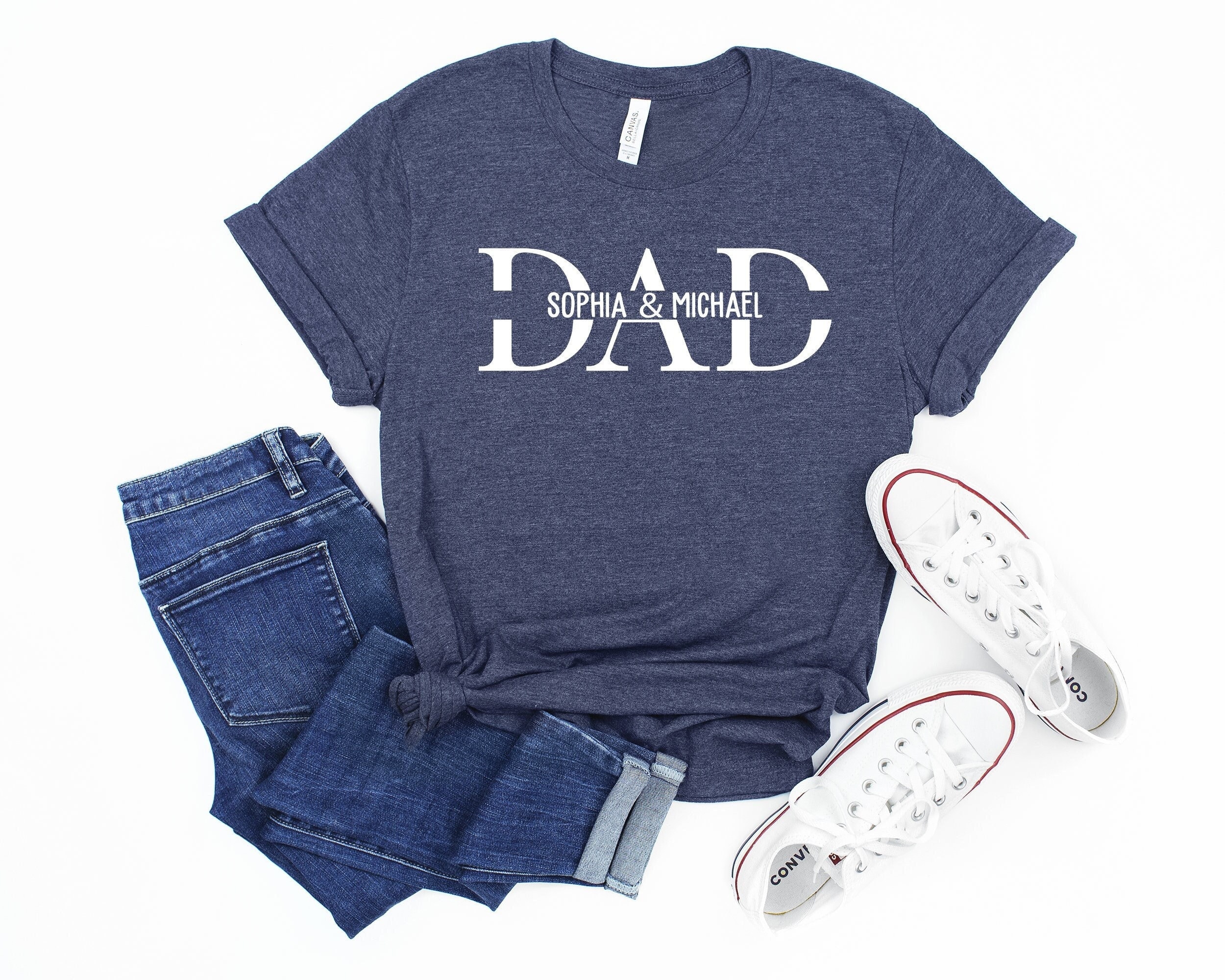 Custom Dad Shirt, Dad Shirt With Kids Names, Father's Day Gift, Personalized Dad Shirt, New Dad Shirt, New Dad Gift, Custom Kids Names Shirt