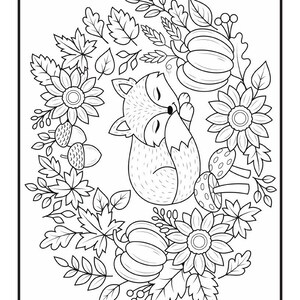 FALL COLORING BOOK | Printable, Digital Coloring Sheets, Pumpkin, Ipad ...