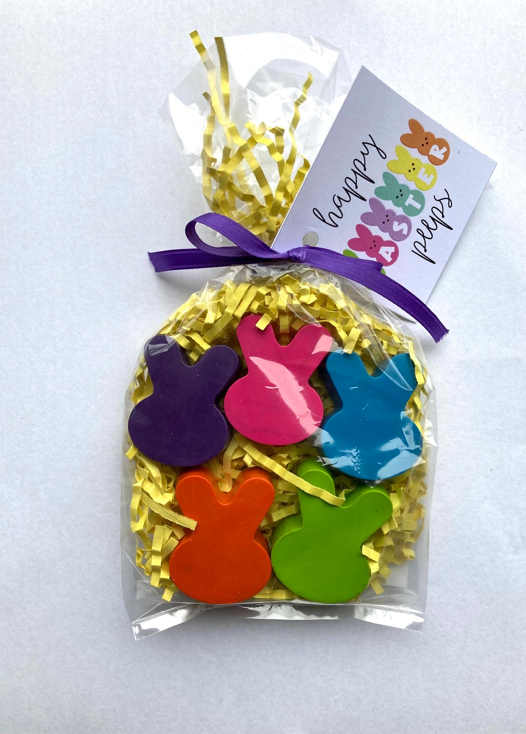 Bunny Peep Crayons Easter Bunny Crayons Easter Basket Etsy