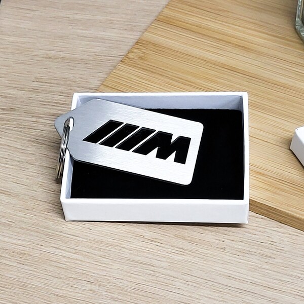M-Colored Stripe Nylon Keychain Car Metal Key Chain Key Ring Accessories For BMW