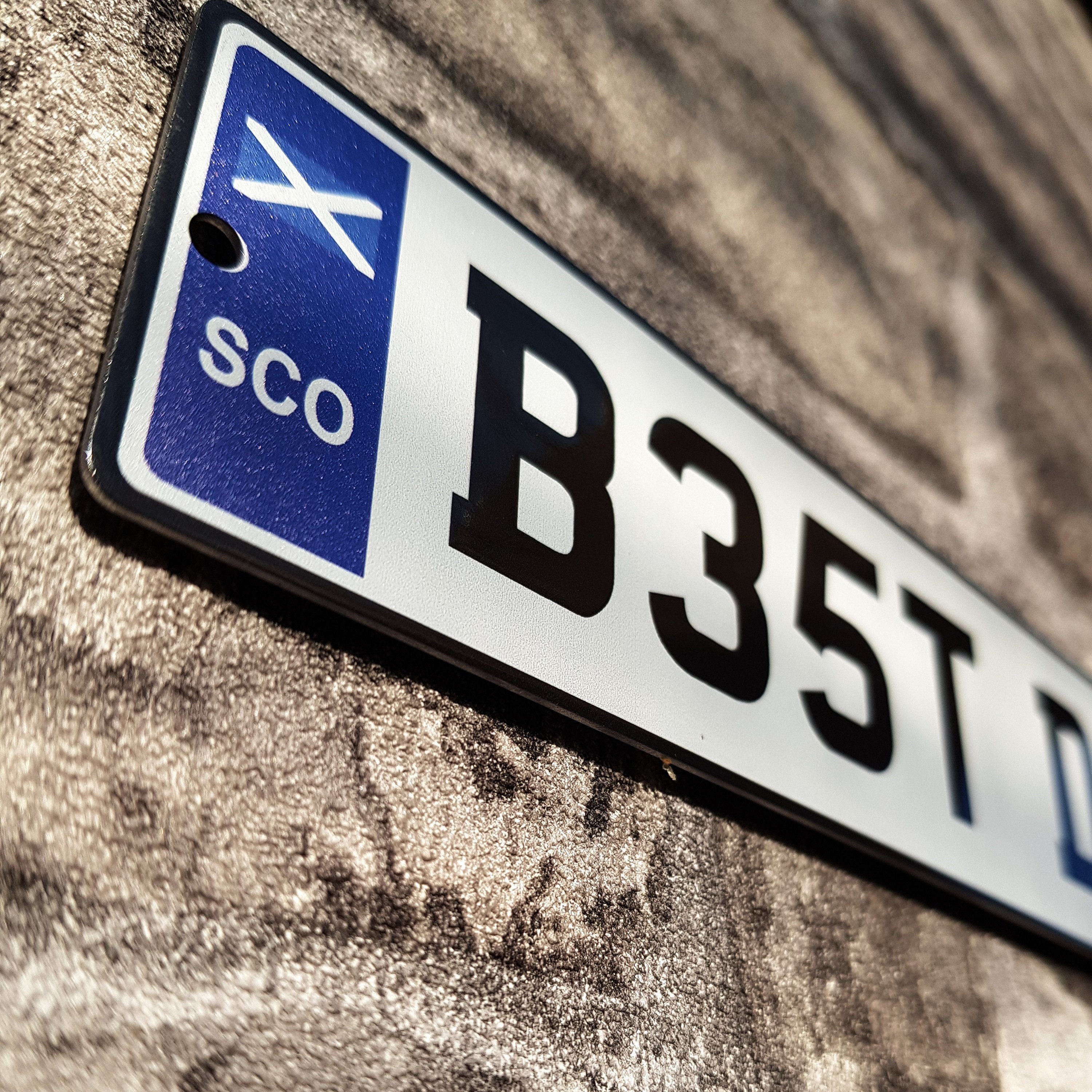 Personalised Novelty Number Plate Car Reg Sign, Stainless Steel Plaque