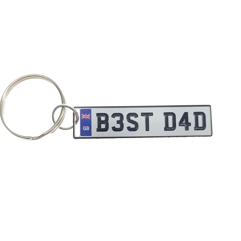 Personalised Number Plate Keyring Stainless Steel, Stocking Filler