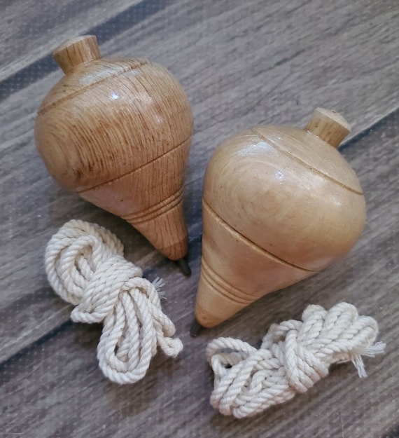 Toupie en bois jouet mexicain jouet fait main toupie artisanale