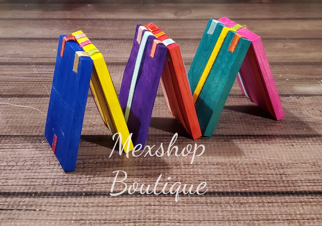 Magic Mexican Toy, Wood Platters Jacob's Ladder,mexican Toy, Handmade