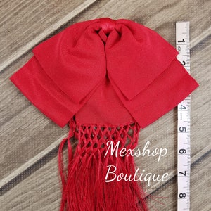 Economic Charro Mexican Bow Tie Handmade for Mexican Tailors, Color Red, Moño de Charro Mexicano Hecho a Mano Por Artesanos Mexicanos image 6