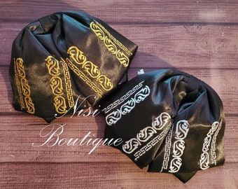 Adult 
Mexican Charro Bow Tie 100% Polyester Black/Gold 601107
