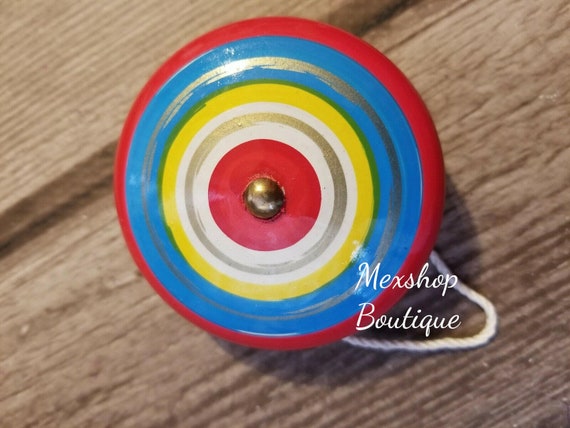 Wooden Spinning Yoyo, Mexican Toy, Handmade Toy, Handcrafted
