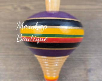 Trompo de Madera, Juguete Mexicano, Juguete Hecho a Mano, Trompo