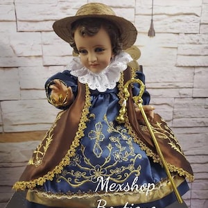 FREE SHIPPING!! Baby Jesus Christ Outfit Holy Child of Atocha and Accessories Ropa de Niño Dios de Santo Niño de Atocha y Accesorios
