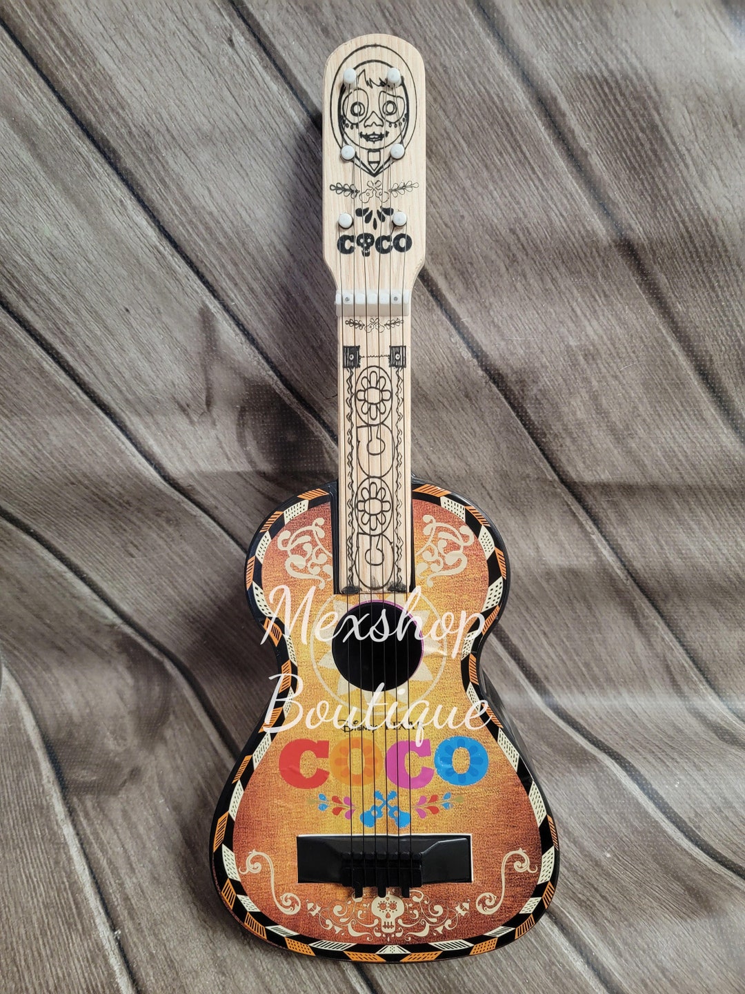 Guitar Toy Theme Coco, Wooden Guitar, It is not a real guitar, it is for children to play with