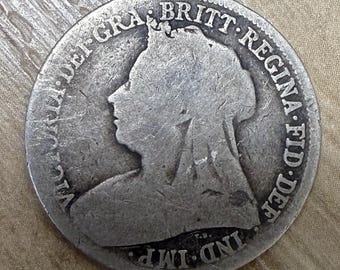 Queen Victoria 1869 Silver Shilling Die Number 15 Low Mintage