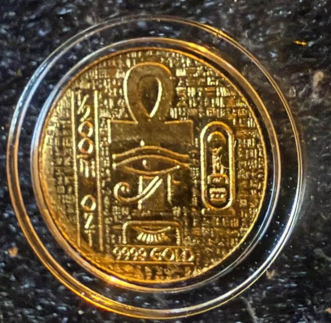 1/200 Oz Gold Round Egyptian Scarab - Etsy