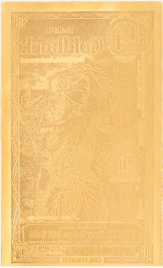Idaho 1/4 Goldback – 1/400th Troy Oz 24K Gold, Justitia Design
