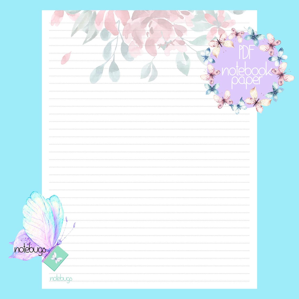 Notebook Pages - Printable -- NP2 - Etsy