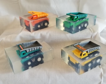 Bath Time Fun with Dump Truck Soap, Construction Birthday, Construction Party, Toy in Soap, Unscented,Dye Free, Construction Toy, Kid's soap