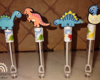 Dinosaur Bubble Wand Party Favors: Kids Birthday, Toddler Gift