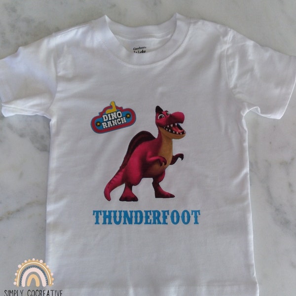 Dino. Ranch Thunderfoot shirt, Spinosaurus shirt, dinosaur shirt,  Dino. Ranch, kids shirts, toddler shirt , ranch birthday , dinosaur