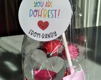 Valentines Playdoh Kit: Personalized Classmate Favors