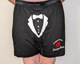 Boxer da smoking personalizzati, regalo di San Valentino per lui