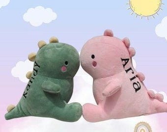 Peluche di dinosauro kawaii personalizzato: il primo peluche del bambino