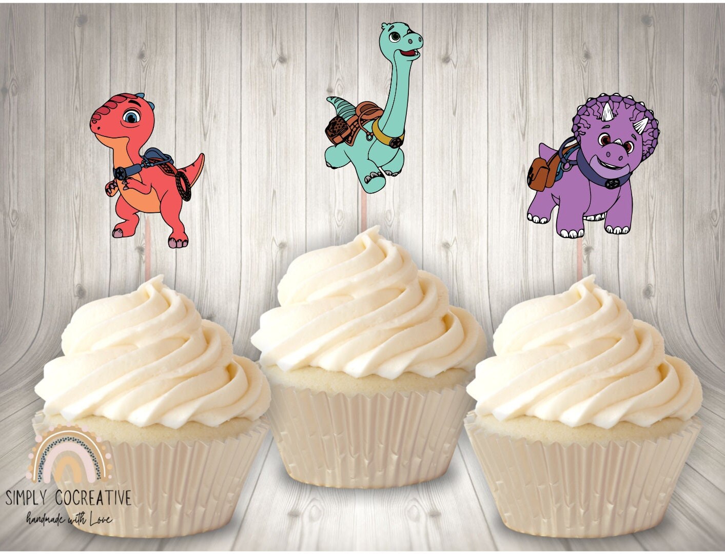 Dino. Ranch Cupcake Toppers Ranch Birthday Dino Party Decor Etsy UK