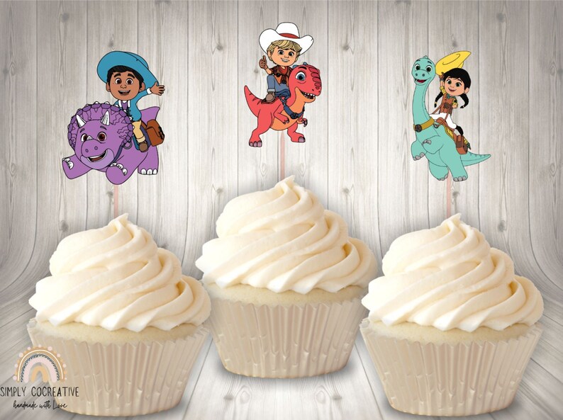 Dino. Ranch Cupcake Toppers Ranch Birthday Dino Party Decor Etsy Ireland