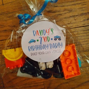 Construction transportation party favor blocks, build your own vehicle, best selling, most popular