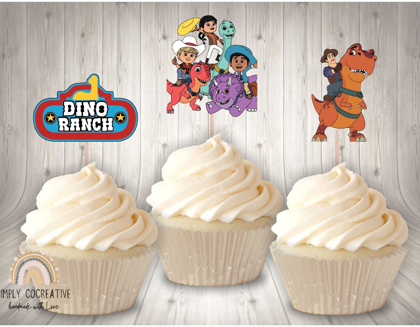 Dino Ranch Cupcake Toppers Dino Ranch Geburtstag Dino Ranch Etsy Schweiz
