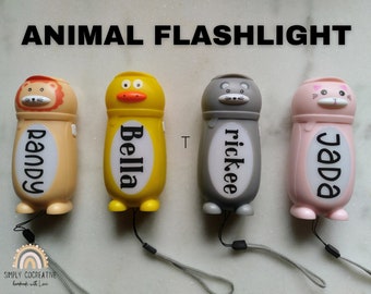 Torcia elettrica personalizzata a forma di animale: regalo per bambini piccoli