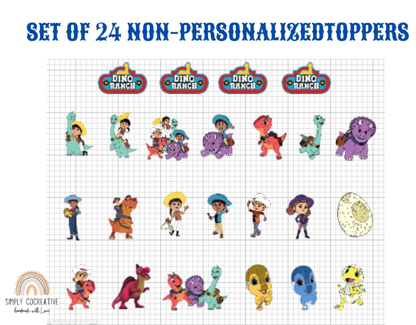 Dino. Ranch Cupcake Toppers Ranch Birthday Dino Party Decor Etsy UK