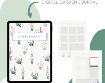 Digital Garden Planner with stickers (for Goodnotes, Digital Journal, Digital Planner, Download, PDF)