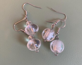 Two Pairs of Pretty Crystal Coloured Earrings