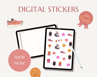 Goodnotes Digital Running Stickers