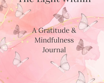 Diario digitale della gratitudine per GoodNotes, iPad, Notability / Diario di mindfulness di 154 pagine / Farfalla ad acquerello / Spunti quotidiani / Cura di sé