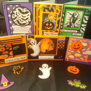 Halloween Greeting Cards Handmade,Halloween Birthday Cards,Halloween Welcome Cards,Fun Halloween Blank Card,Homemade Halloween Greeting Card