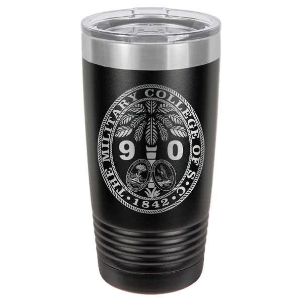 Engraved Citadel Ring 20 OZ Tumbler with a slide lid, Personalized with Your Graduation Year and You Can Add Text to Both Sides!