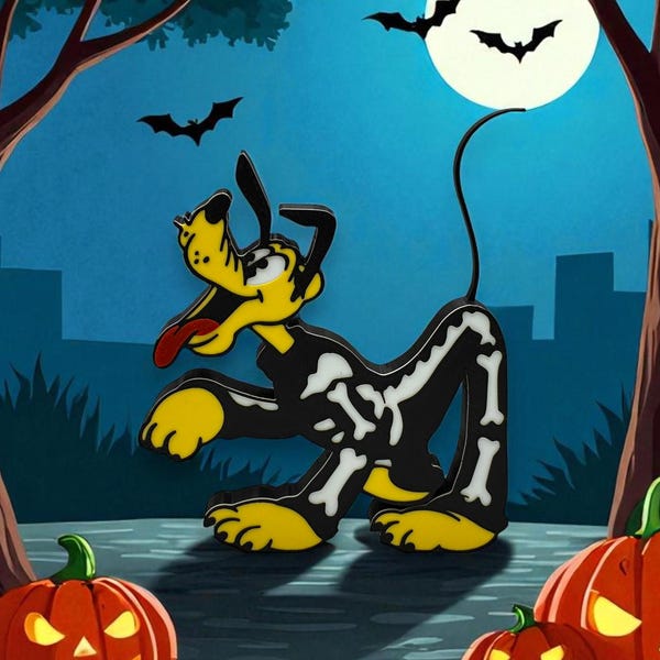 Pluto Skeleton Costume Halloween Decoration 3d Printed