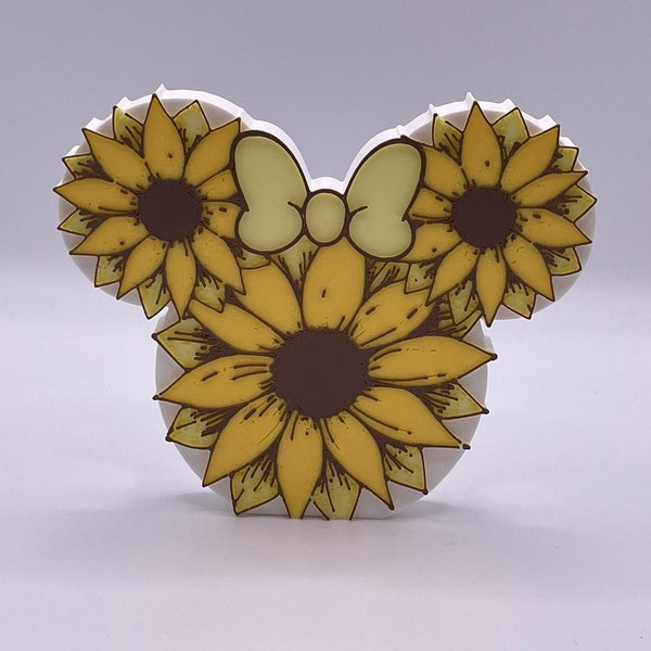 Minnie Mouse Sunflower Ear Decoration 3d Printed