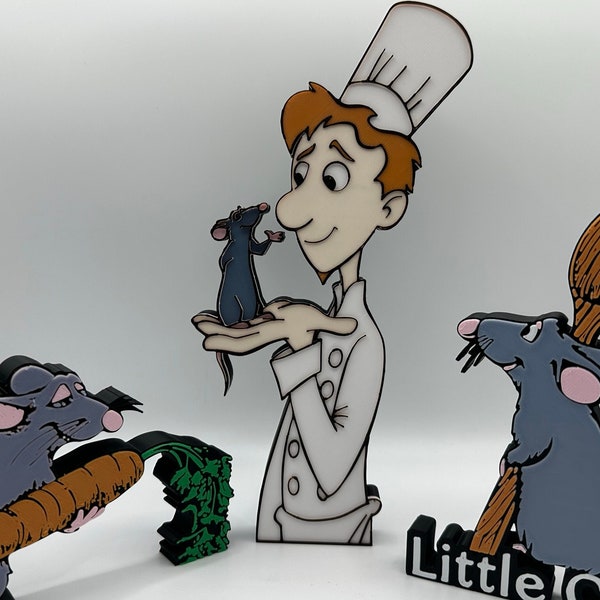 3d Printed Ratatouille Themed Counter or Tray Decorations