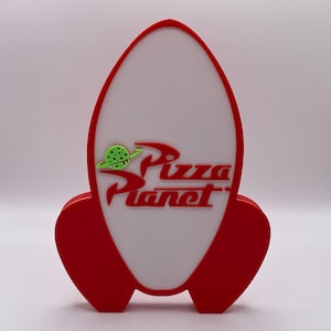 Pizza Planet Rocket Ship Decoration Toy Story Self Standing 3d