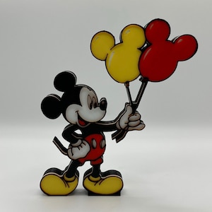 Mickey Mouse with Balloons Standing Decoration 3d Printed